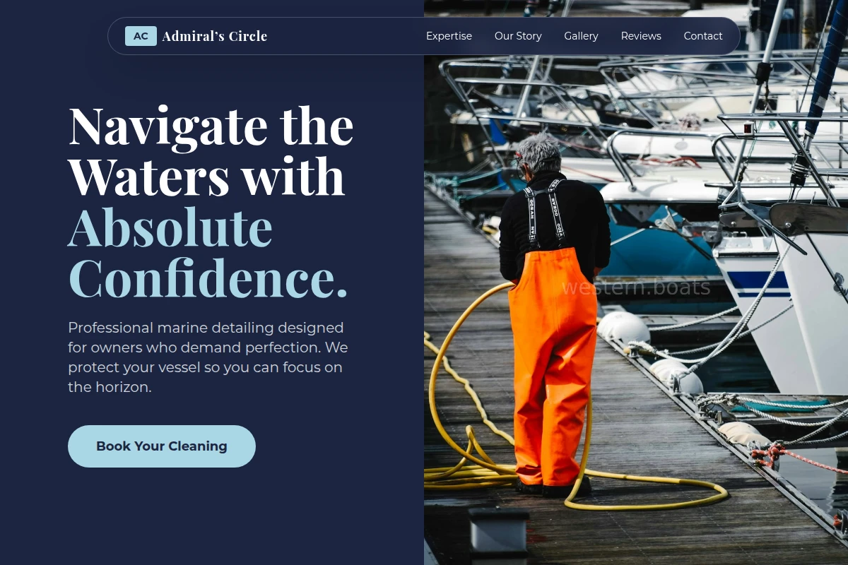 Stern Boat Cleaning